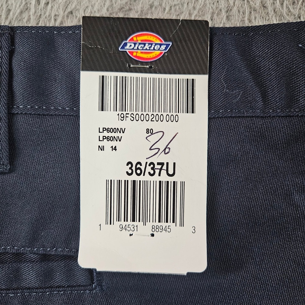 NEW‎ Dickies Mens Cargo Pants Navy Blue Work Trousers 40x35